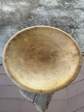 Vintage Hand-Carved Brazilian Wood Decorative Bowl with Openwork Scroll Rim and Floral Center — listing 6