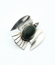 Vintage Mexican Sterling Silver Abalone Inlay Thunderbird Brooch — listing 4