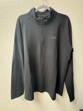 TravisMathew Men's Gray Waffle-Knit Long Sleeve Crewneck Shirt (Callaway Golf Co-Brand), Size L