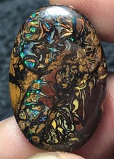Australian Boulder Opal Freeform Cabochon with Play-of-Color — listing 2