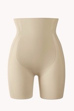 LUCKMEEY High-Waisted Tummy Control Shaping Shorts, Nude, Size XL