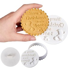 Ceramic Santa Claus Christmas Cookie Stamp/Mold with Original Tag — listing 6