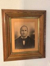 Antique Victorian Charcoal Portrait of a Married Couple in Ornate Ebonized Frame — listing 6