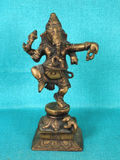 Bronze Ganesha Standing Deity Figure with Conical Crown and Four Arms — listing 2