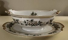 Noritake Laurette Gravy Boat with Attached Underplate — listing 5