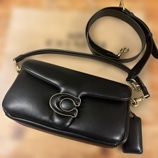 Coach Tabby 26 Quilted Shoulder Bag Black Nappa Leather — listing 6