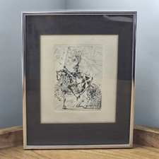 Salvador Dalí "El Cid" Etching, Framed with Certificate Only a signature in the plate