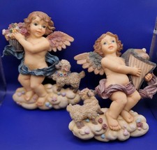 Vintage Italian Alabaster Resin Cherub Group Sculpture with Signature and 'ITALY' Base Stamp A. Santini — listing 6