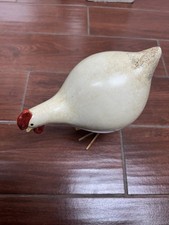 Ceramic Hen Figurine with Crackle Glaze — listing 6