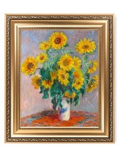 Framed Reproduction of Claude Monet 'Bouquet of Sunflowers' (1881), 32in x 38in