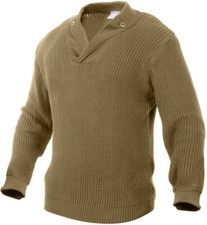 military mechanic Military Issue Mechanic's Sweater 100% Cotton with Reinforced Shoulder/Elbow Patches — listing 6