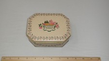 Daher tin octagonal Octagonal Floral Tin with Hinged Lid, Made in England — listing 3