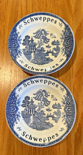 Enoch Wedgwood (Tunstall) Blue Willow Schweppes Advertising Pin Dish, 4.5 inch — listing 4