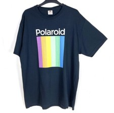 Polaroid 320 Land Camera Rainbow Logo Graphic T-Shirt, White, Size M — listing 5