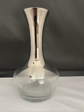 Vintage Silver Fade Ombré Glass Decanter with Mercury Silver Neck — listing 5