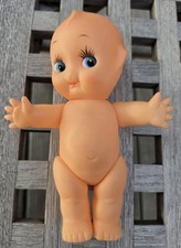 Vintage Rubber Kewpie Doll, Lying/Crawling Pose with Squeaker Hole, approx. 5" long — listing 2