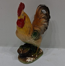 Ceramic Round-Belly Rooster Figurine with Red Comb — listing 2