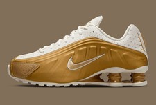 Nike Shox R4 Metallic Gold / Soft Pearl Women's Sneakers — listing 4