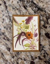 Original Watercolor Painting of Stargazer Lilies, Signed, Gold Frame — listing 4