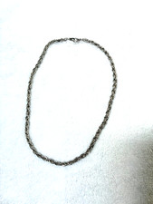 Vintage Silver-Tone Chunky Rope Twist Chain Necklace — listing 4