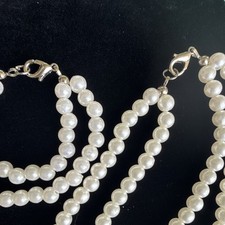 Gold-Tone Jewelry Making Kit with Faux Pearl Beaded Chain and Findings