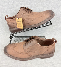 Clarks Collection Men's Brown Leather Waterproof Cap-Toe Derby Dress Shoes, Size 9.5 — listing 4