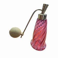 DeVilbiss Brown Smoke Glass Perfume Atomizer Bottle with Gold Mesh Bulb Sprayer, Made in West Germany — listing 5