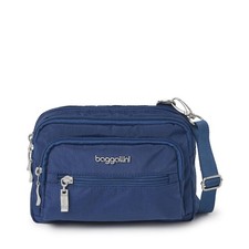 Baggallini Triple Zip Crossbody Bag, Khaki Nylon, 12 x 11 in, listing 3