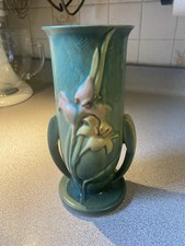 Roseville Pottery Zephyr Lily Ewer 22-6, Brown (Sienna) Glaze — listing 5