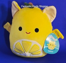 Squishmallow Lemon Bat Plush with Fangs and Wings 8 inch