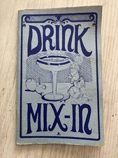 Vintage 1950s Glass Cocktail Recipe Shaker with Aluminum Lid and Yellow/Turquoise Bar Motif — listing 6