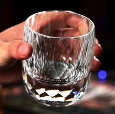 Cut Crystal Old Fashioned / Whisky Tumbler, Diamond and Fan Pattern — listing 4