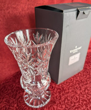Cut Crystal Flared Vase with Diamond Cross-Hatch Pattern Yes - paper sticker label — listing 4