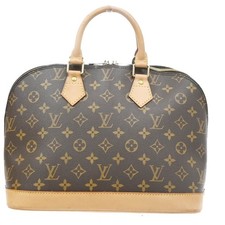 Louis Vuitton Alma PM Monogram Canvas Handbag with Vachetta Leather Trim — listing 3