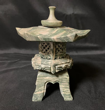 Vintage Japanese-Style Wooden Lantern Night Light with Hand-Painted Koi Fish Panel — listing 4