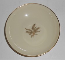 Vintage Gold Wheat Pattern Dinner Plates with Gilt Rim (Stack of Cream Ivory China) — listing 5