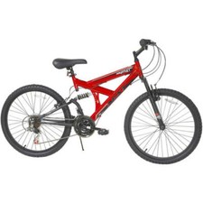 Dynacraft Gauntlet Boys 24" Full-Suspension Mountain Bike, Red