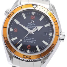 Omega Seamaster Planet Ocean Co-Axial Chronometer Chronograph Watch, Black Dial — listing 3
