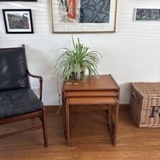 Mid-Century Teak Double Bed Frame with Matching Nightstand — listing 4