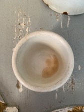 White Ceramic/Ironstone Vessel Base (form undetermined) — listing 2