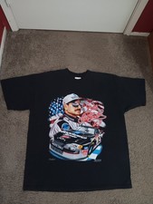 Vintage Dale Earnhardt Jr. #8 NASCAR All-Over Print T-Shirt, Chase Authentics, Size Large, Black — listing 4