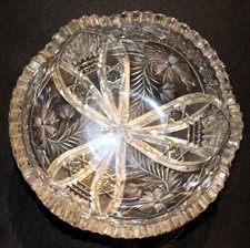Antique American Brilliant Period (ABP) Cut Glass Bowl with Hobstar, Pinwheel & Punty Motifs — listing 2