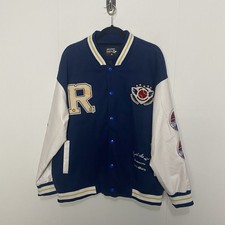 Black Varsity Bomber Jacket with Chenille Bone Patches and 'B' Letterman Patch