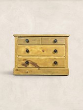 Colonial Style Solid Pine 5-Drawer Tall Chest of Drawers with Carved Fan Motif — listing 6
