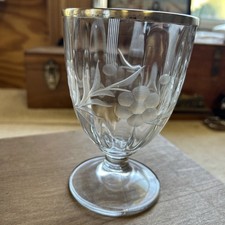 Set of 4 Vintage Silver-Rimmed Glass Coasters with Starburst Pattern — listing 4