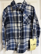 Copper Denim Toddler Buffalo Check Flannel Button-Up Shirt, Size 3T — listing 4