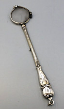 Antique Folding Lorgnette Spectacles with Engraved Silver-Tone Frames — listing 3