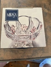 Mikasa Frosted Orchid Oval Glass Dish with Gold Rim — listing 6