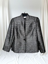 Jones Studio Black Open-Front Collarless Blazer — listing 4