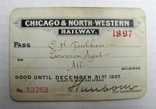 1907 Chicago & North-Western Railway Passenger Ticket Minneapolis to Pierre — listing 6